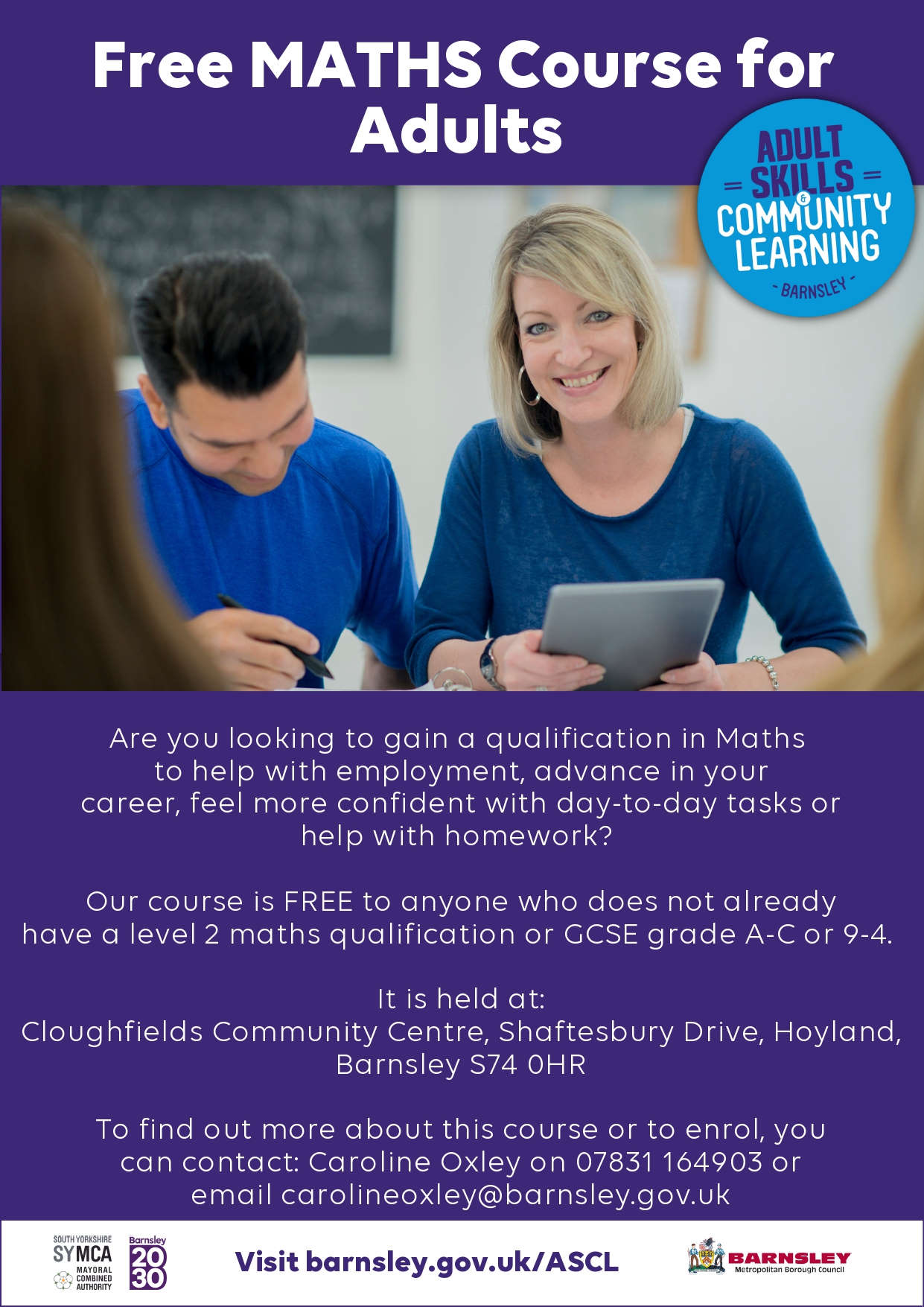 Picture showing Free Maths Course for Adults
